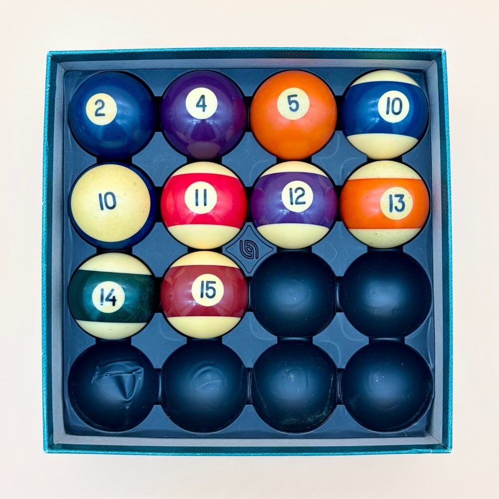Vintage Pool Balls Lot 10 Billiard Stripes Solids Replacement Game Room Decor